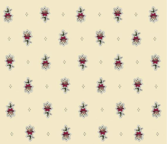 French Provence Marat Avignon Allover Pink Calissons on Ecru 18" x 18" Napkins in Plain Cotton 