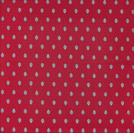 Marat Bastide Allover Gray Calissons on Burgundy Red 18" x 18" Napkins in Plain Cotton