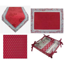 $375 4-12 Place 29-Piece Burgundy Red Wine Celler Dinner Party Table Runner Ensemble Set For 6 to 12 Ft Tables