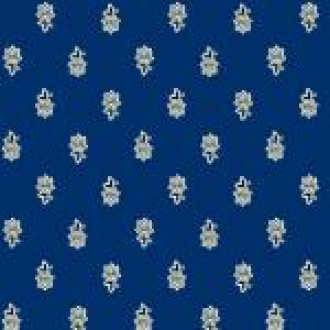 Marat Avignon Allover Calissons White on Blue Napkins in Plain Cotton 