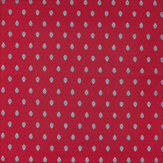 Marat Bastide Allover Gray Calissons on Burgundy Red 18" x 18" Napkins in Plain Cotton