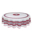 70" Rd Red 8-Pc Tablecloth Ensemble for 2-6