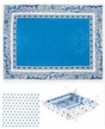 4-8 Place 18-Piece Mediterranean Seaside Blue & White Placemats Ensemble Set 