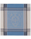 Jacquard Versailles Matching Blue Grey Plian Cotton Napkins