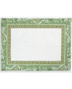  MARAT Bastide 19" x 14" Green Cadre Border Cotton Placemat with White Deflt Center – Order Matching $6 Napkins & $15 Tidy Bread Basket! 