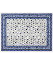 $13 Matching 18" x 12" Placemats for 70" Round MARAT Tradition Filigree Design Blue on White Tablecloth in Plain Cotton