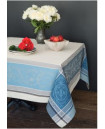 64" Sq 2-4 Place 8-Pcs Ensemble Set of 1-Plain Cotton Tablecloth +4 Matching Napkins +1 Tidy Fabric Bread Basket 