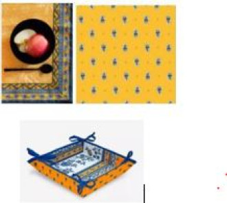 Sunny Yellow French Provence Dining Room or Outdoor Placemats Ensemble Set 