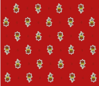 Marat Avignon Allover Yellow Calissons on Red Napkins in Plain Cotton 