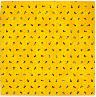 Marat Tradition Allover Blue Calissons on Yellow 18" x 18" Napkins in Plain Cotton