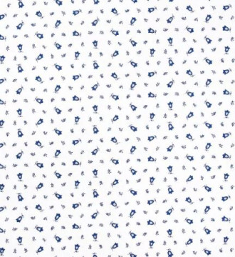 French Provence Marat Tradition Allover Blue Calissons on White 18" x 18" Napkins in Plain Cotton