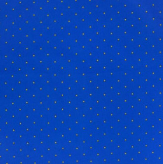 Tissus Toselli 18" x 18" Allover Yellow Calissons on Blue Plain Cotton Napkins