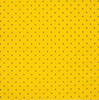 Tissus Toselli Blue Allover Calissons on Yellow 18" x 18" Napkins in Plain Cotton