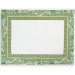 $15 Bastide 19" x 13" Green Cadre Border Cotton Placemat with White Deflt Center  