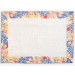 $15 Tissus-Toselli 19" x 13" Rectangular Roses & Lavender Cadre-Bordered Placemats with White Delft Center in Plain Cotton 