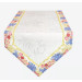 $50 Toselli 56" x 17" Provencal Floral Table Runner Roses Bordered White Delft Center Table Runner