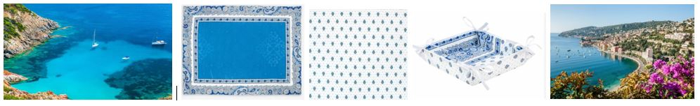 Blue and White Placemats Table Ensemble