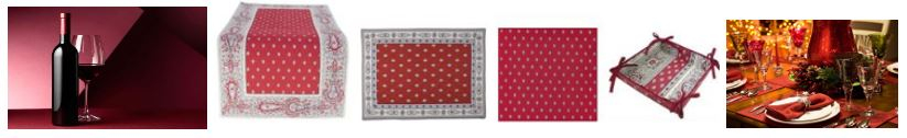 French Burgundy Red Wines on Red Luxe Dining Tabletop